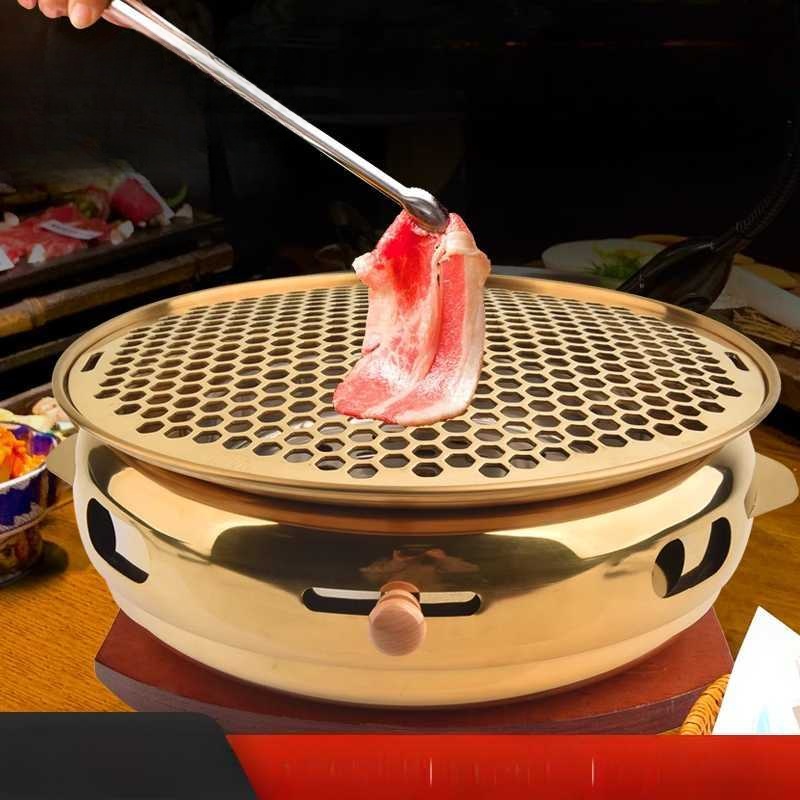 숯불 바베큐 그릴 일본식 식당 냄비 실내 야외 불고기 삼겹살 은색 단일 숯불 그릴 - 상세 이미지 2