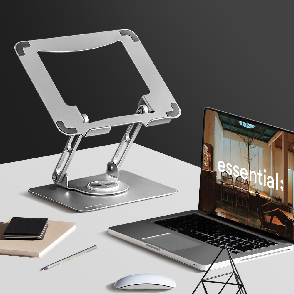 로티홈시스 노트북 거치대 받침대 스탠드 쿨러 맥북 접이식 휴대용 회전 RN114