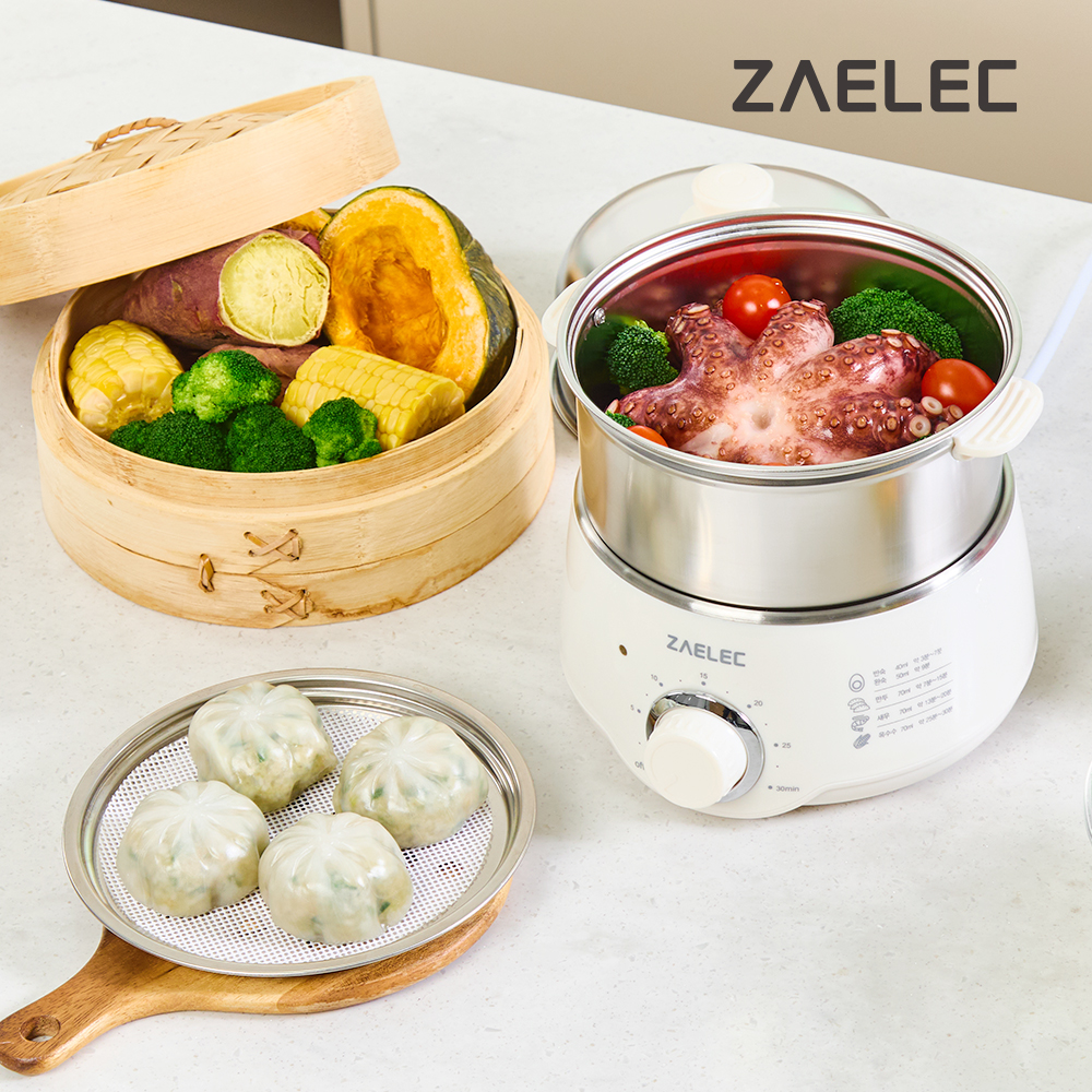 자일렉 올스텐 계란찜기 고구마 만두 호빵 찜기 계란삶는기계 2단