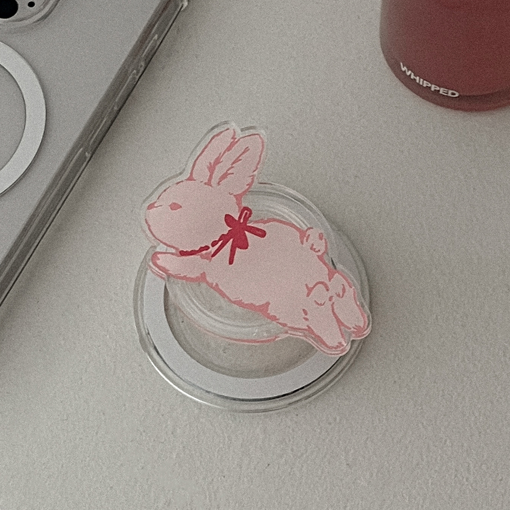 fuzzy ribbon bunny 디자인 [맥세이프 아크릴스마트톡] - 상세 이미지 4