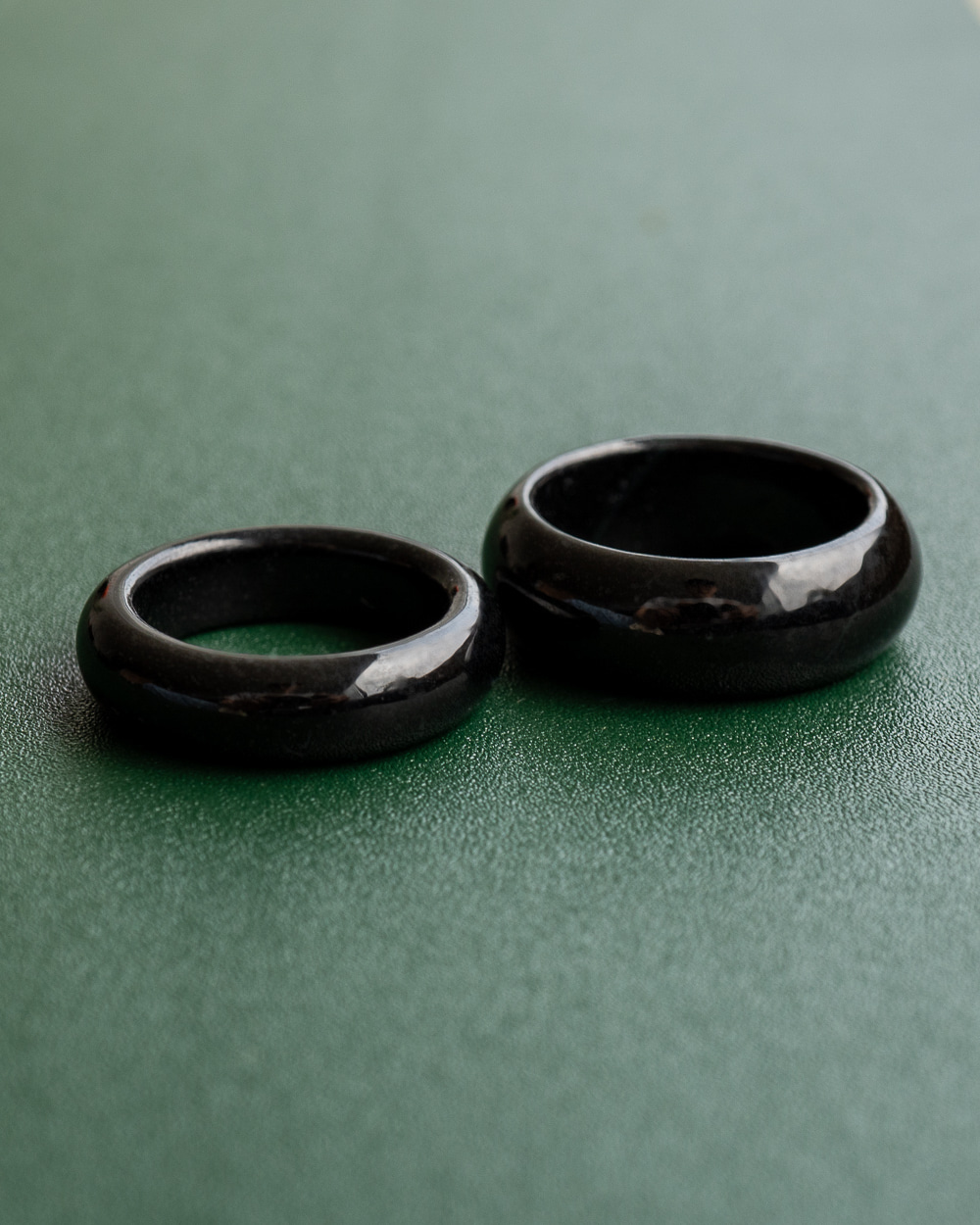 A 제이드 흑옥 옥반지 Deep Black Jade Ring - 상세 이미지 3