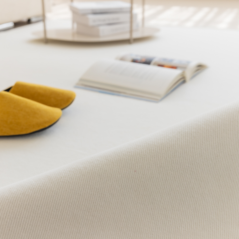 순면 스트라이프 방수 러그 먼지없는 사계절 아이방 거실카페트 화이트, 265x200cm