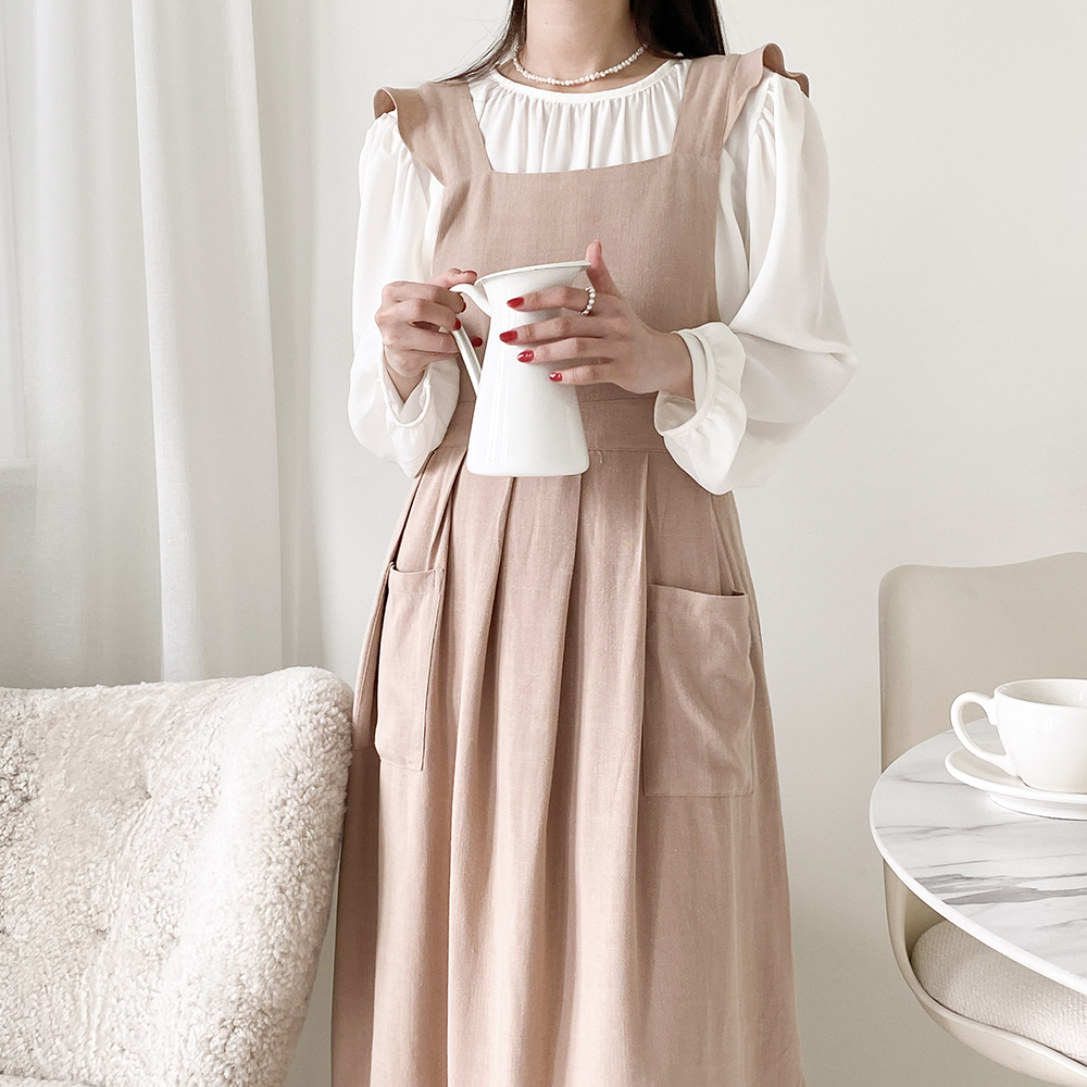 한스데이 쁘띠벨 원피스 플레어 앞치마