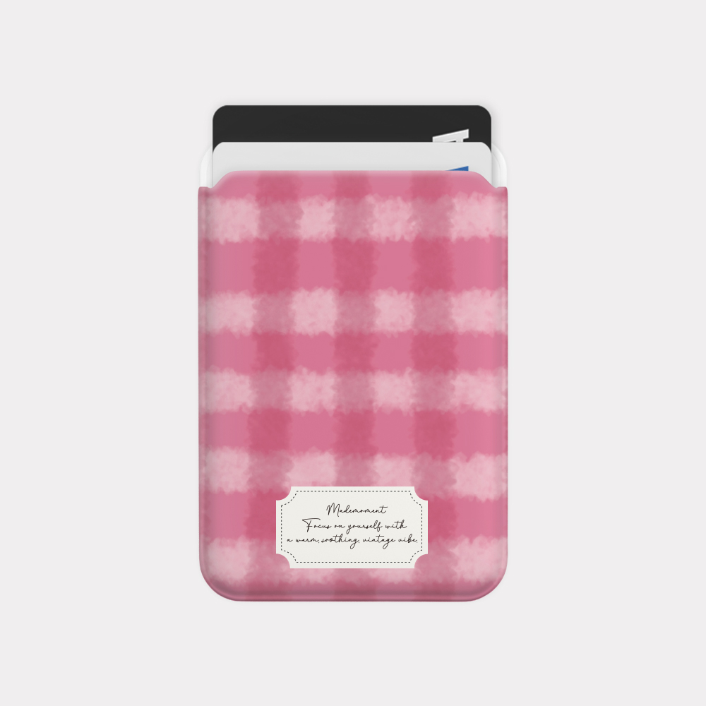 warm check pattern 디자인 [맥세이프 카드슬롯] - 상세 이미지 3