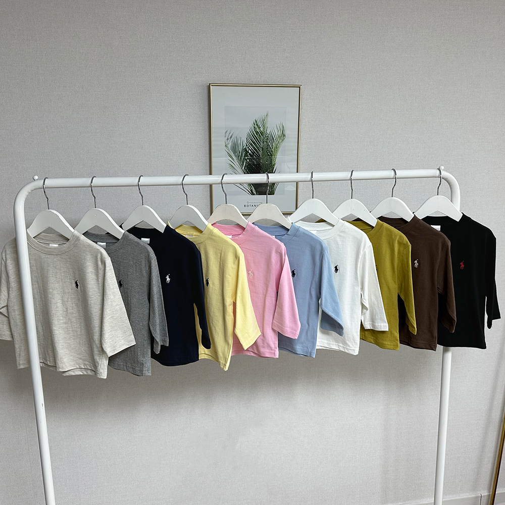 기획 무지 티셔츠 면 사계절 (XS-JM) 키즈 아기 주니어 로이