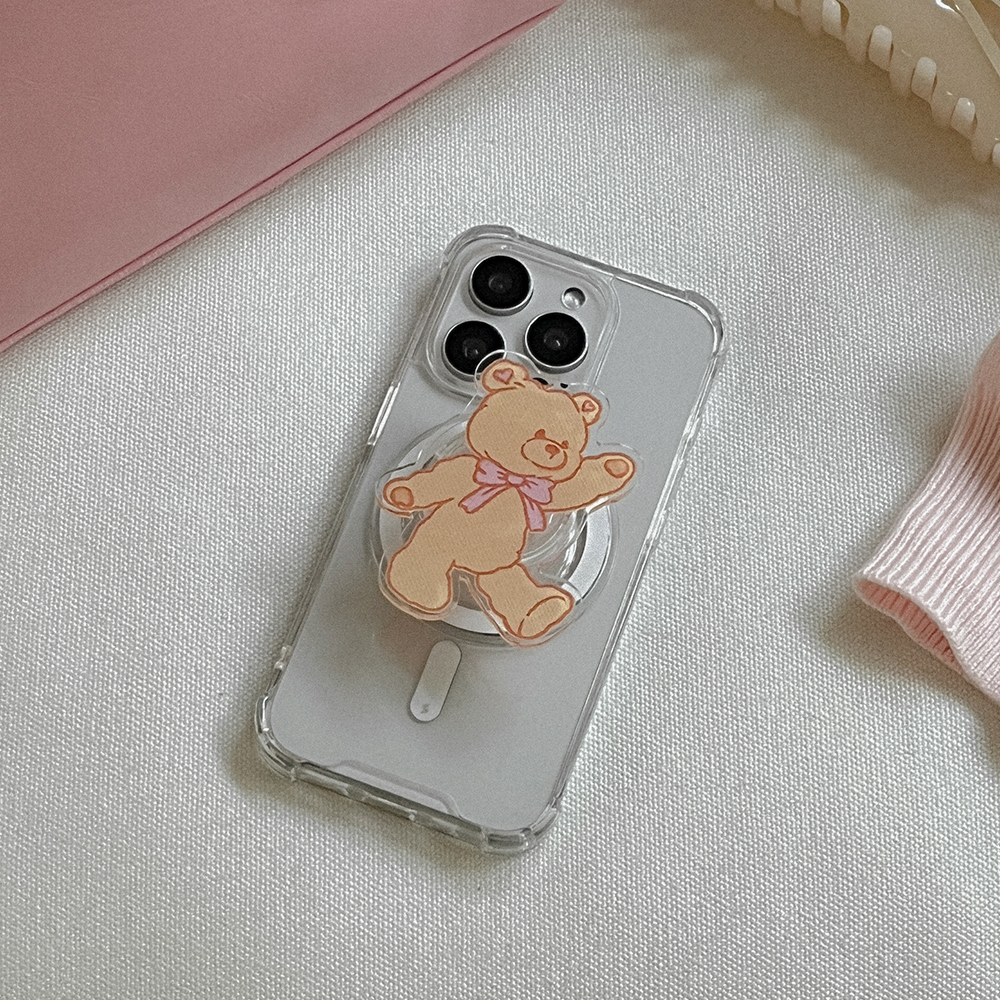 bear embroidery 디자인 [맥세이프 아크릴스마트톡] - 상세 이미지 3