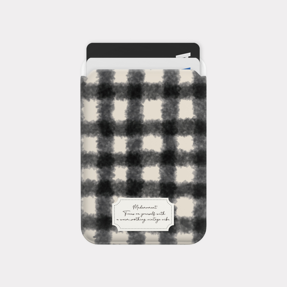 warm check pattern 디자인 [맥세이프 카드슬롯] - 상품 이미지