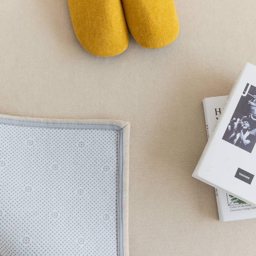 순면 스트라이프 방수 러그 먼지없는 사계절 아이방 거실카페트 베이지, 265x200cm