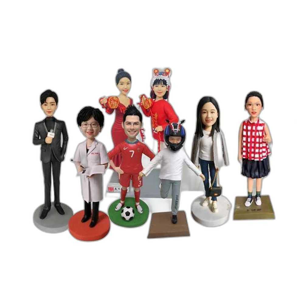 개인 피규어 제작 캐리커쳐 실사 3D 커스텀 얼굴 선물 16cm - 상품 이미지