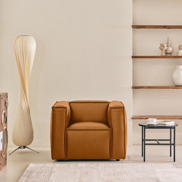 [에싸] 쿠보 1인 토그 소가죽 소파