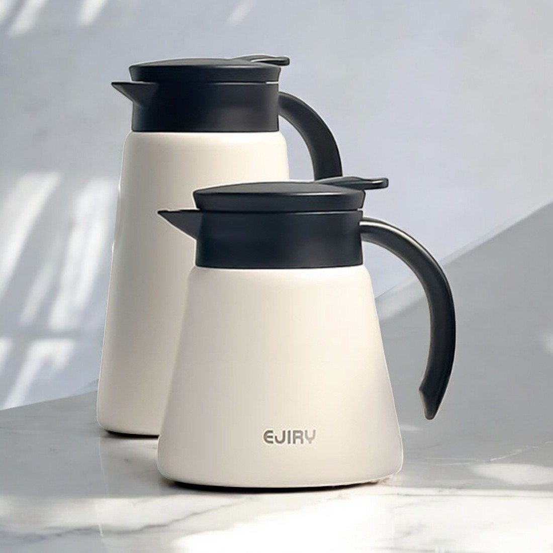 스텐팟 보온보냉주전자 에지리 테이블팟 보온 주전자 차 티포트 3size