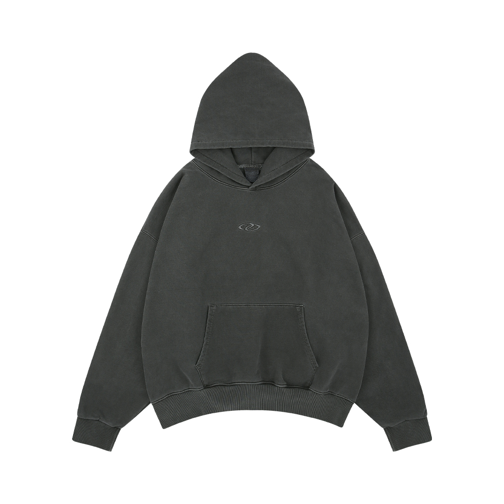 MAVRK(매버릭),  빈티지 피그먼트 워싱 후드 티셔츠 다크그레이 - 상품 이미지