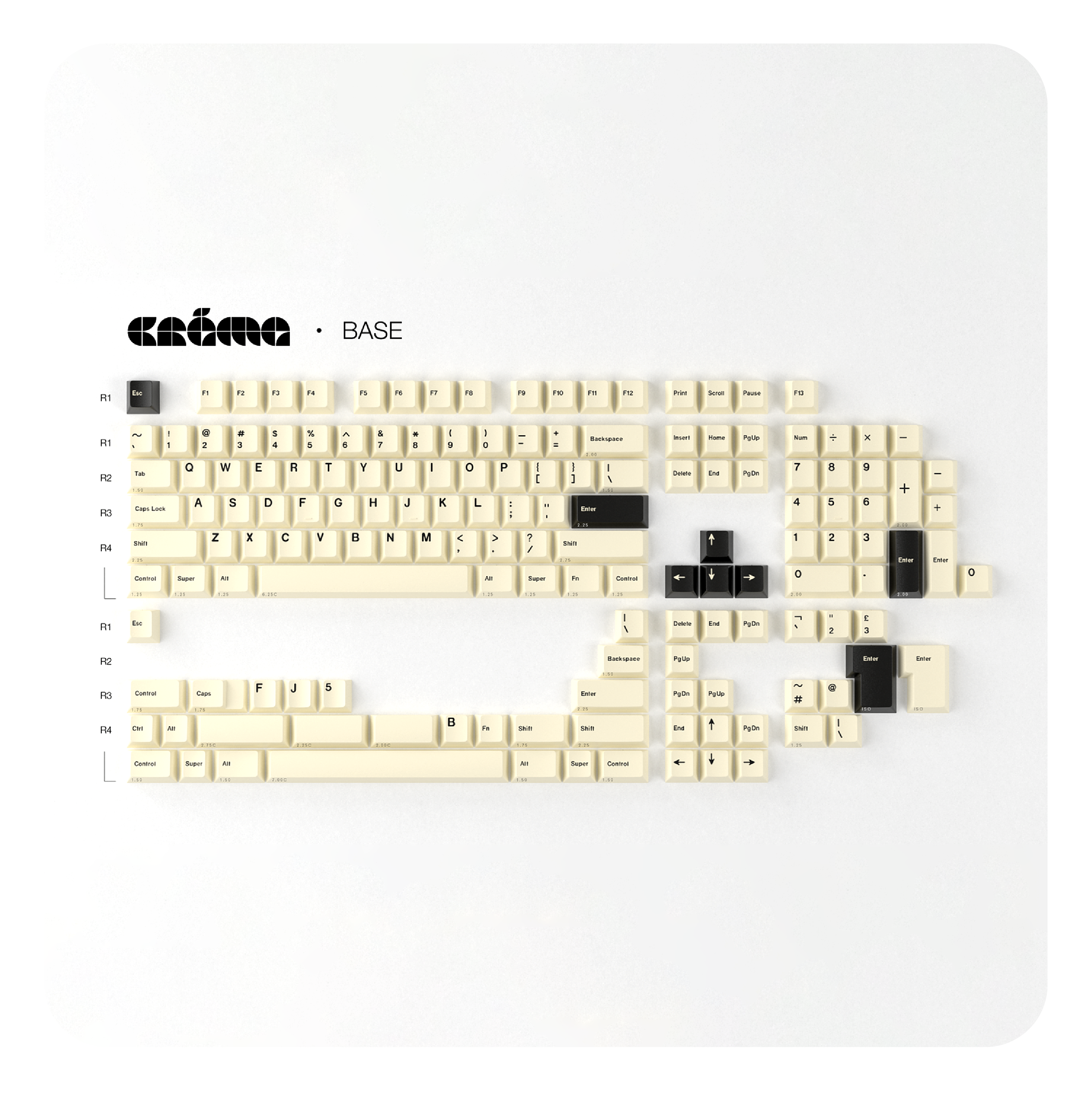GMK CYL CREME 키캡 베이스킷 - 상품 이미지