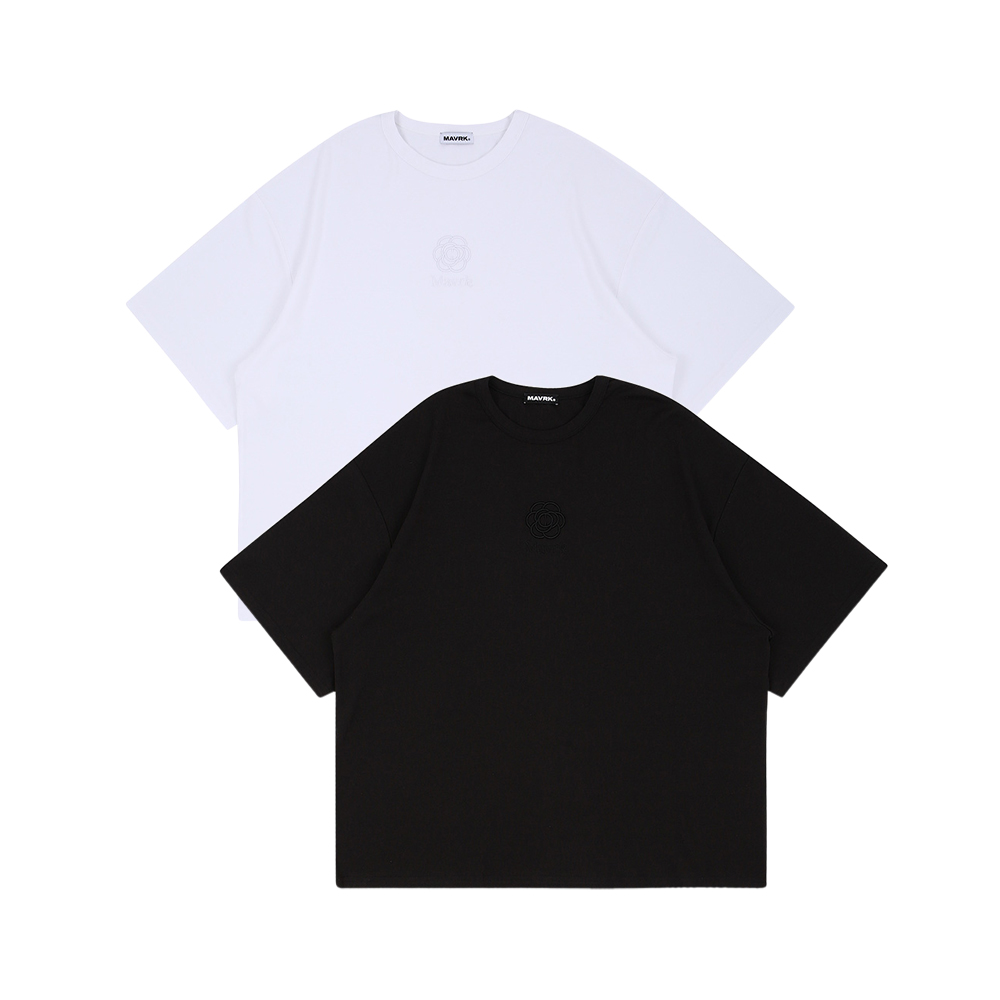 MAVRK(매버릭), (박세현 선수 착용) M-플라워 자수 오버핏 티셔츠 (2COLOR) - 상세 이미지 3