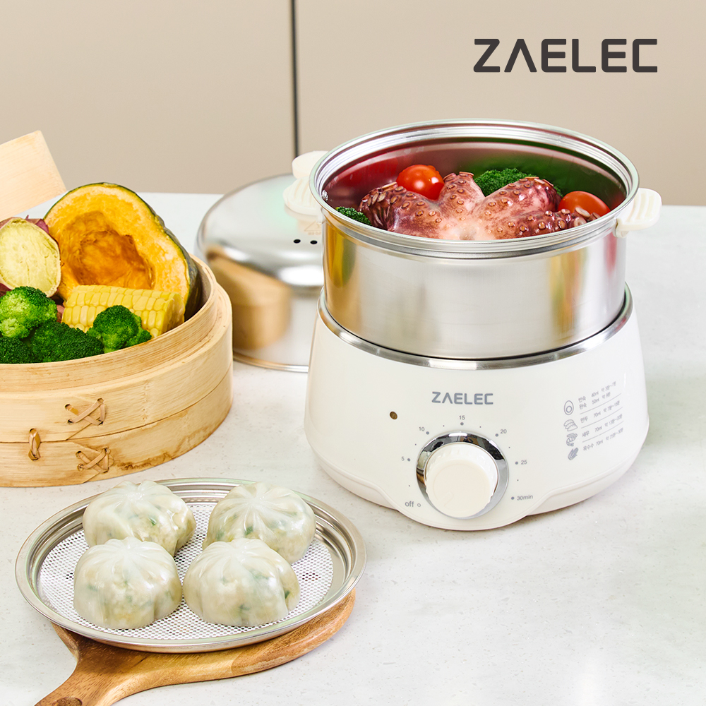 자일렉 올스텐 계란찜기 고구마 만두 호빵 찜기 계란삶는기계 2단