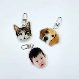 아크릴 키링 포토 커플 강아지 고양이 아기 얼굴 반려동물 키링 주문제작 솔직 후기 | 실사용자 리뷰 분석 - 상품 이미지 3