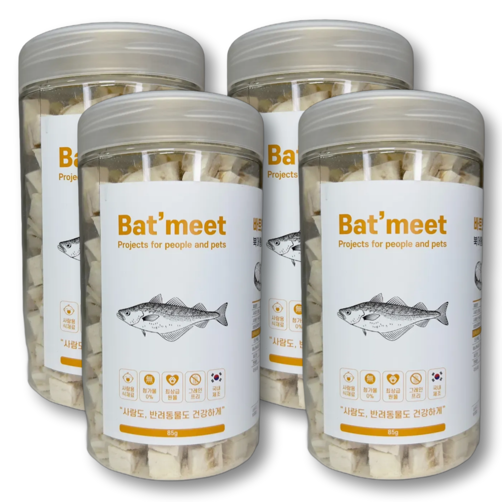 바트밋 강아지 황태 치킨 트릿 애견 동결건조 간식 북어, 85g, 4개 - 메인 이미지