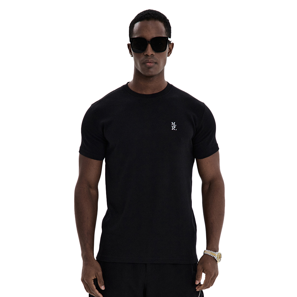 MAVRK(매버릭), MVR 로고 슬림와이드 머슬핏 티셔츠 2COLORS - 상품 이미지