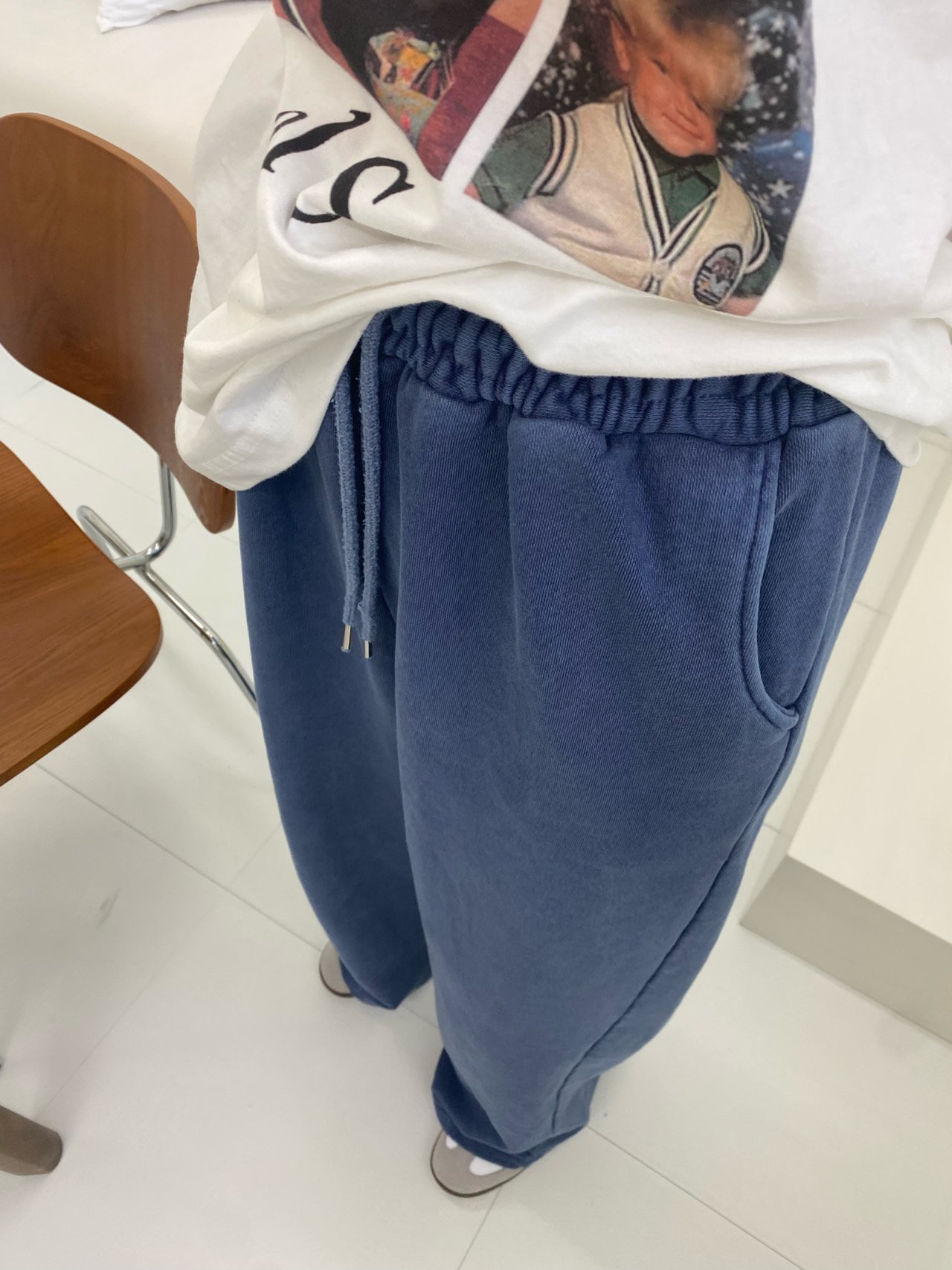 피그먼트 일자 바지 간절기 봄 워싱 밴딩 팬츠 상세 이미지 10