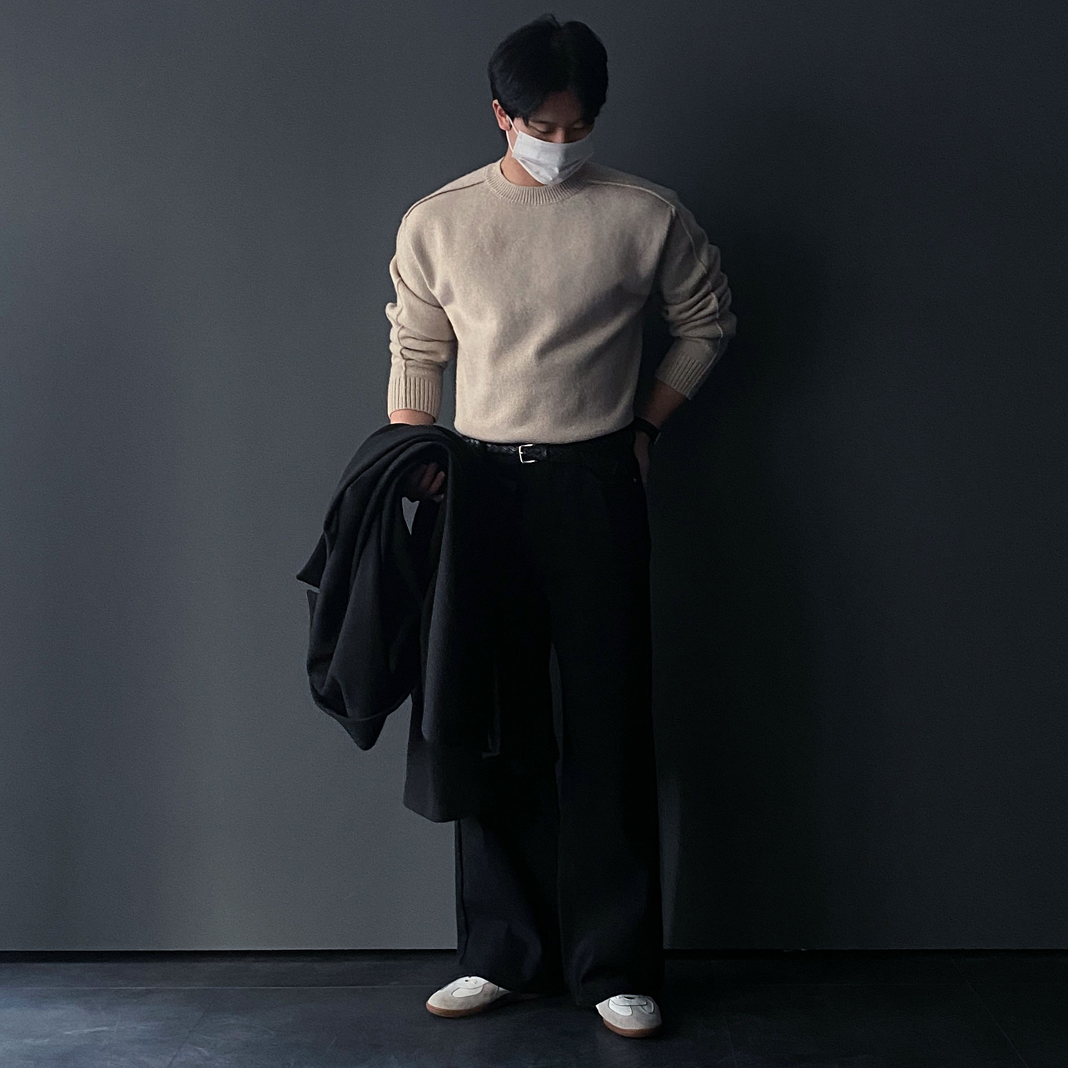 남자하늘색니트 워셔블니트 오버핏니트 이미지 8