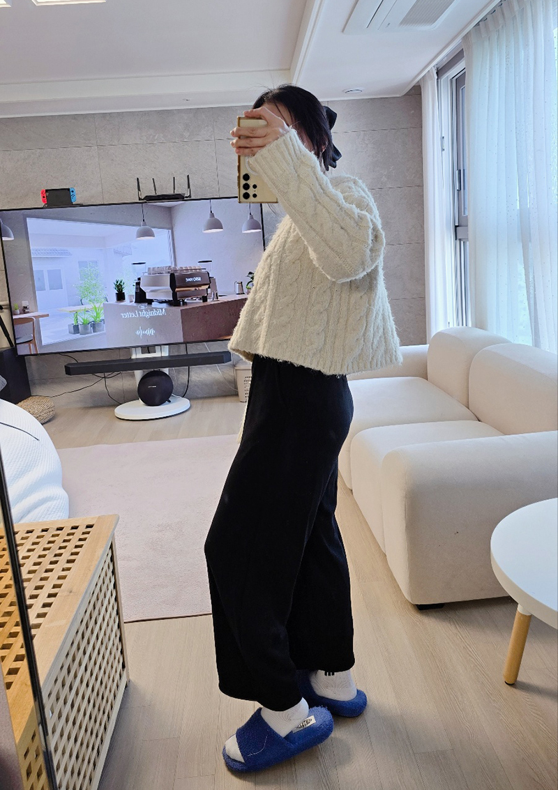 세미 와이드 팬츠 소세지 바지 - 상세 이미지 4