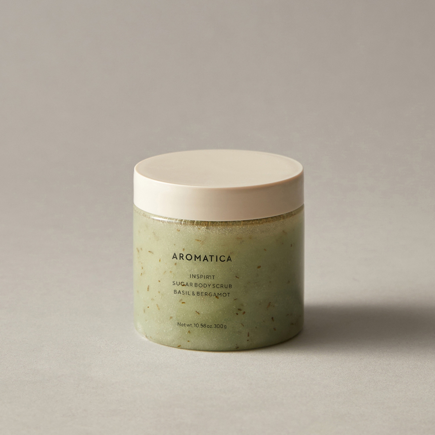 아로마티카 슈가 바디 스크럽 바질 & 버가못 300G 소금 필링 각질 제거 인그로운 헤어 팔꿈치 제품 이미지