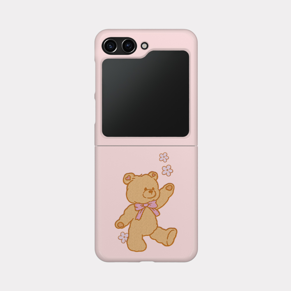 bear embroidery 갤럭시 Zflip5 케이스 하드 제트 - 상세 이미지 2