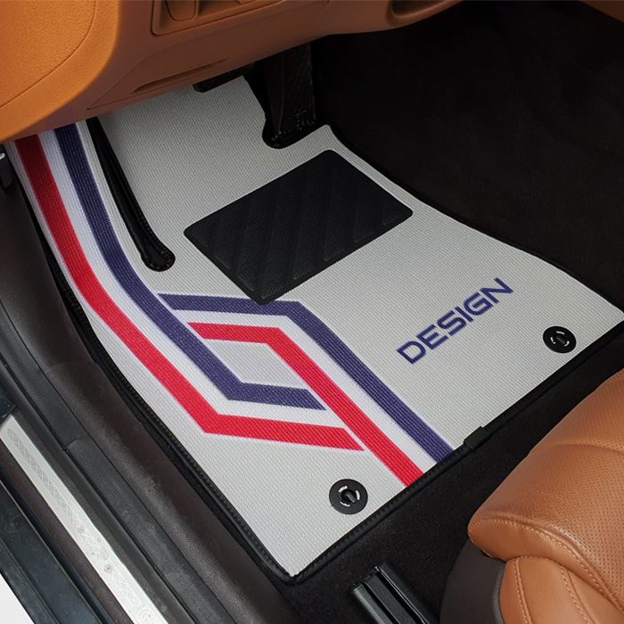 카프트 레터링 디자인 코일매트 카매트 자동차 발 매트 전차종 베이지 톰B 라인 1열