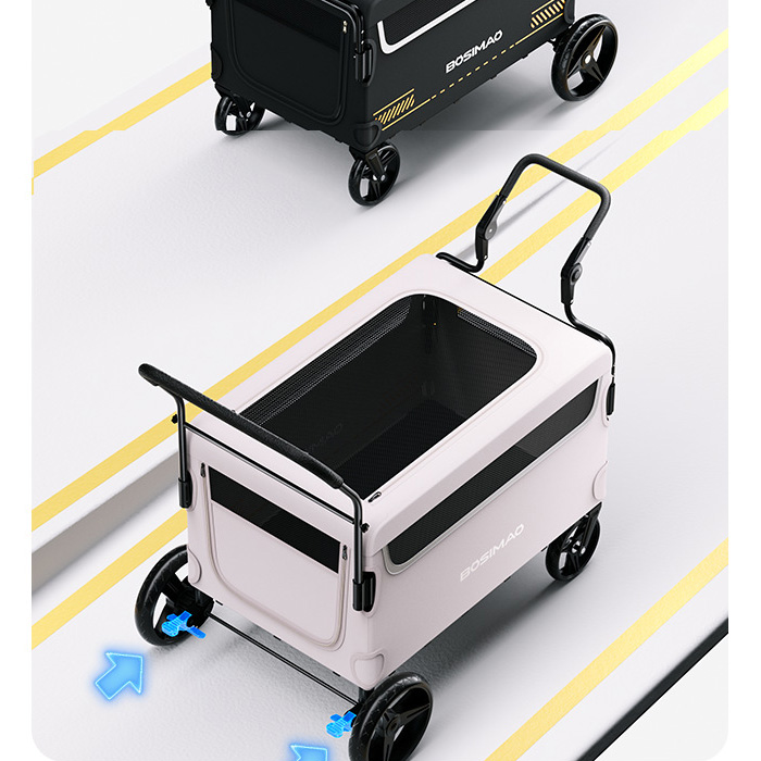 개과천선 디타라 반려동물 유모차 강아지 고양이 개모차 대형견 웨건 베이지핑크