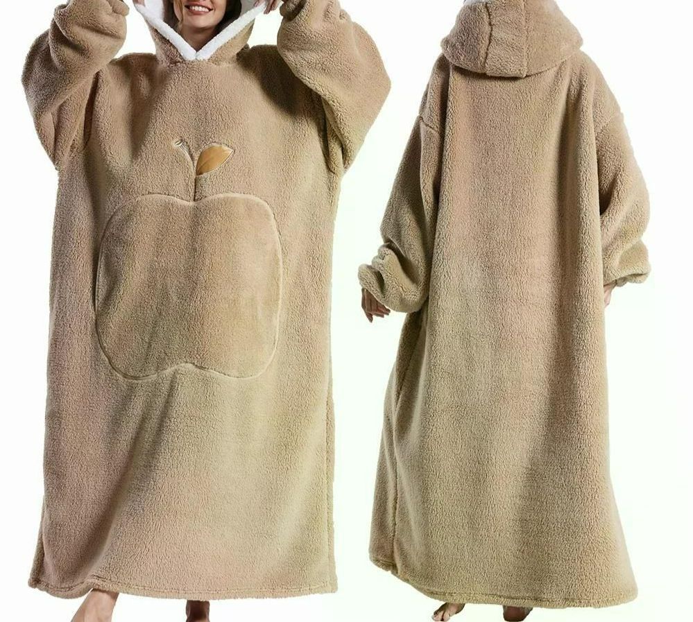 이불담요 캠핑용 수영후 체온 보존 매우 긴 웨어러블 담요 아늑한 부드러운 풀오버 남녀공용 핑크 Cloth Length 140cm