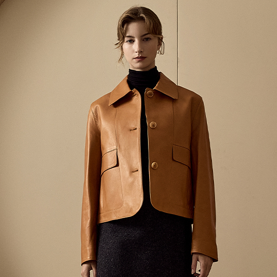 [로보] 이태리 돌체 베지터블 램스킨 3버튼 재킷 SJK24C150