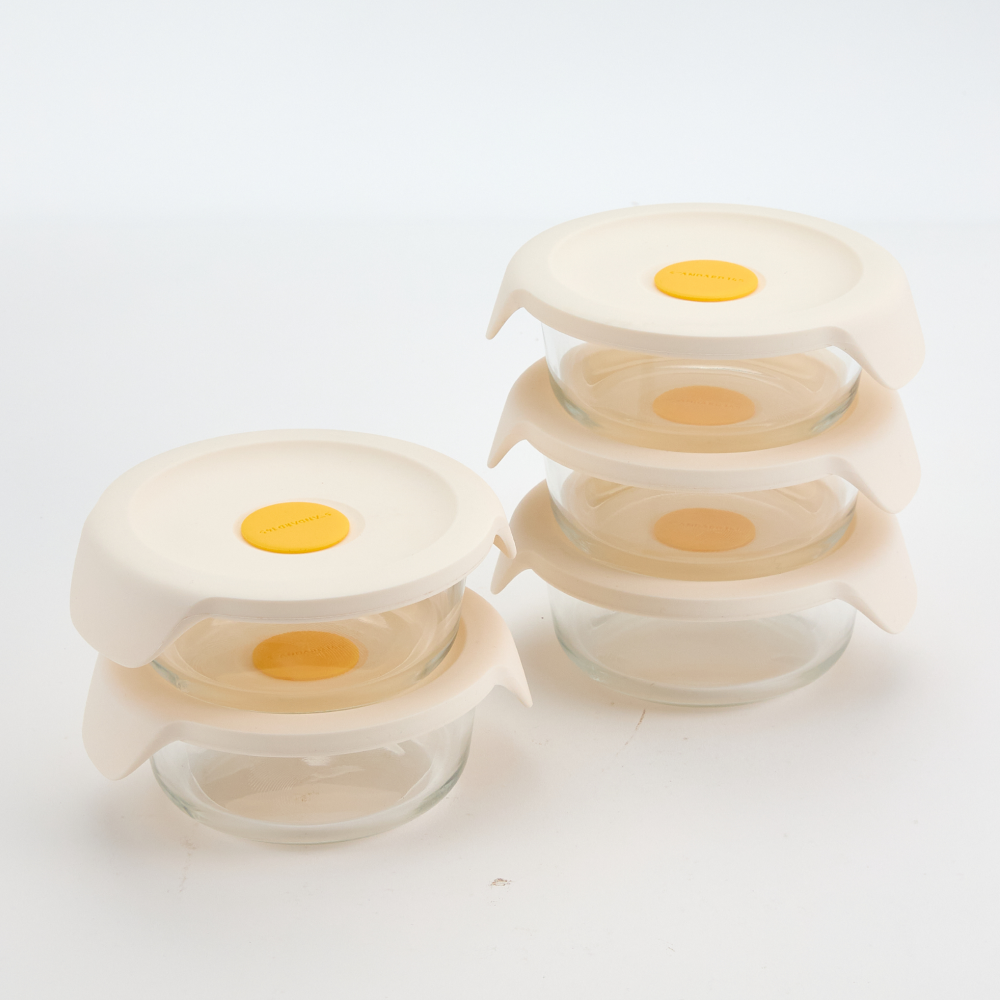 스탠다드145 [1+1+1] 간편한끼 냉동밥용기 원형 유리 밀폐용기 390ml 3P x 3세트 - 상세 이미지 2