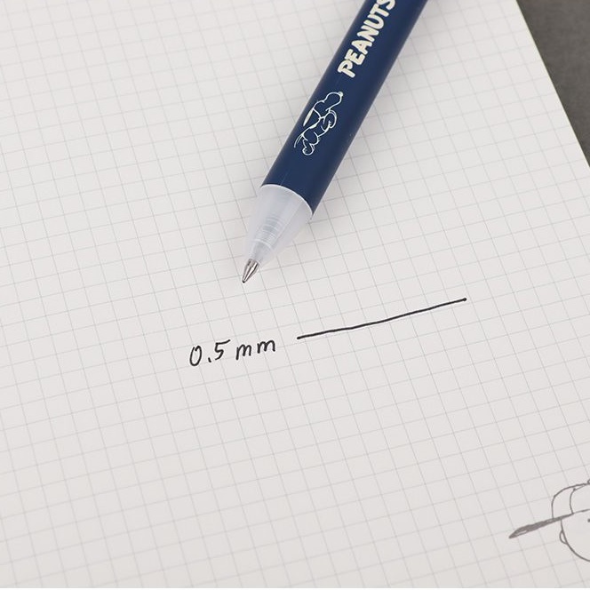 스누피 볼펜 퀵 드라이펜 0.5mm 검정 - 상세 이미지 2