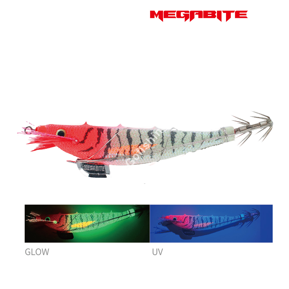 메가바이트 메가탄 삼봉 에기 심해 갑오징어 한치 야광 케이무라 레드헤드 옐로우, 8.3cm - 상세 이미지 2