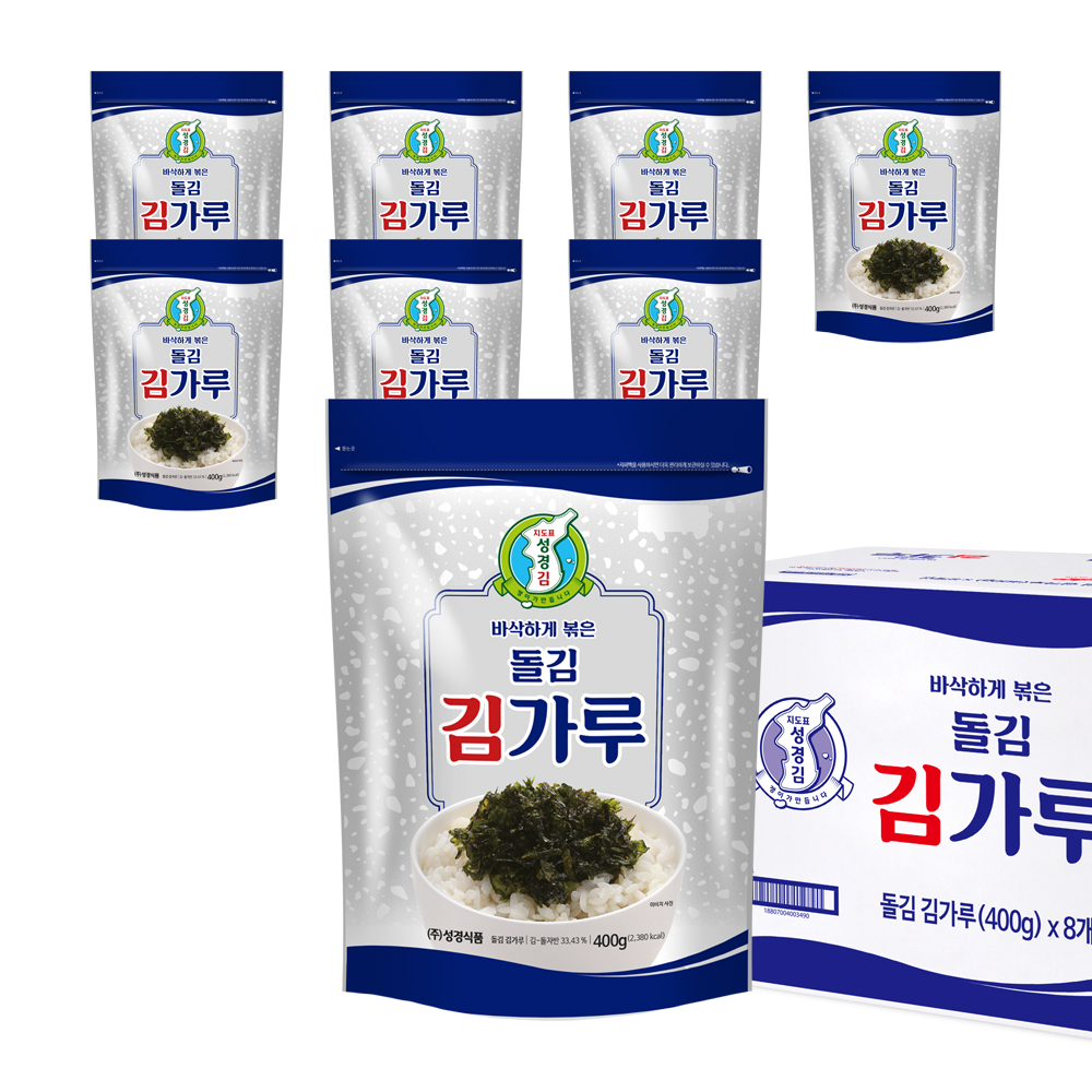 [성경김본사] 지도표 업소용 대용량 돌김 김가루 400g, 8개 - 상품 이미지