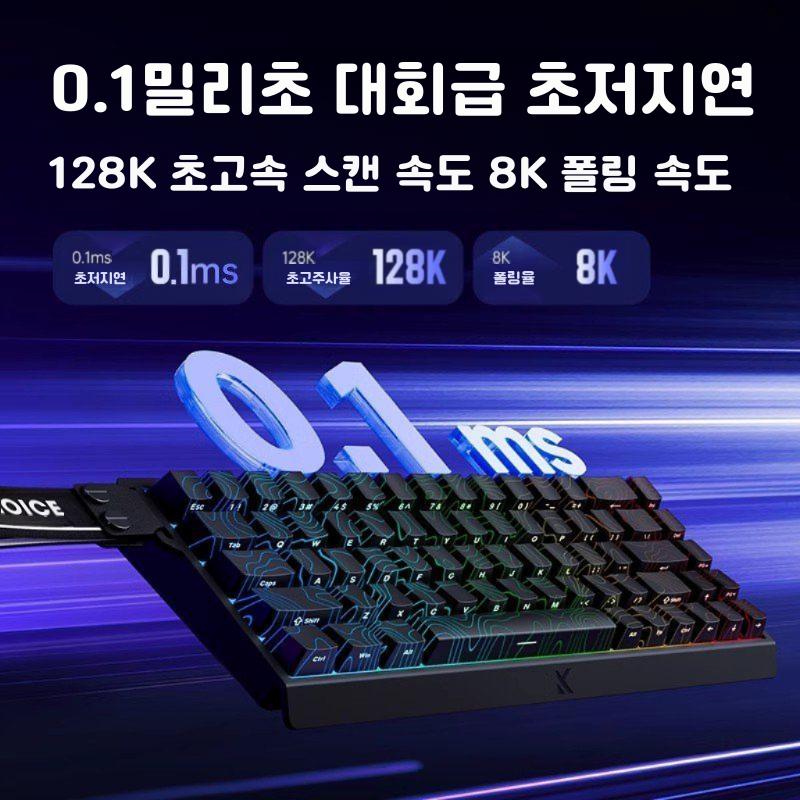 마이콩 ACE 60 68 자기 샤프트 기계식 키보드 프로 게임 전자 스포츠 ACE60 둔한 블루 아이스 - 상세 이미지 4