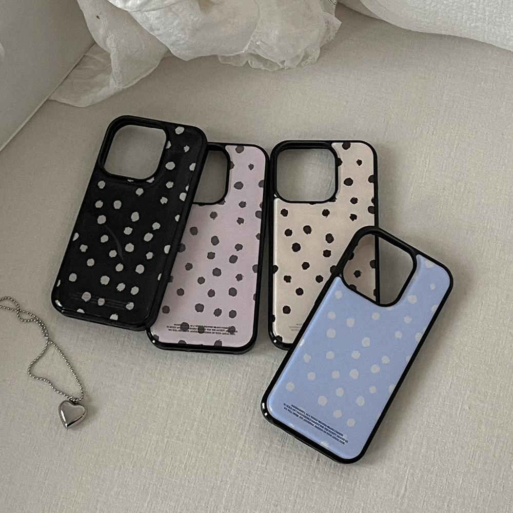 polka dot pattern 아이폰 갤럭시 에폭시 범퍼 케이스 - 상세 이미지 3