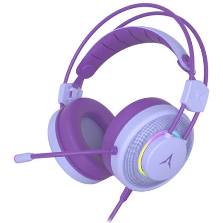 ABKO N800 가상 7.1 진동 게이밍 헤드셋 /라일락