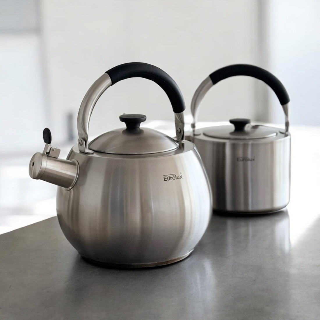 유로룩스주전자 스텐팟 보리차 물끓이는 인덕션 소리나는 삐삐 주전자 2size