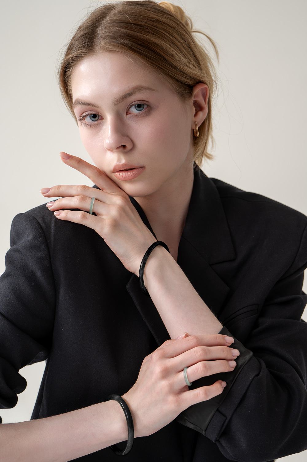 A 제이드 흑옥 옥팔찌 뱅글 Deep Black Jade Bangle - 상세 이미지 4