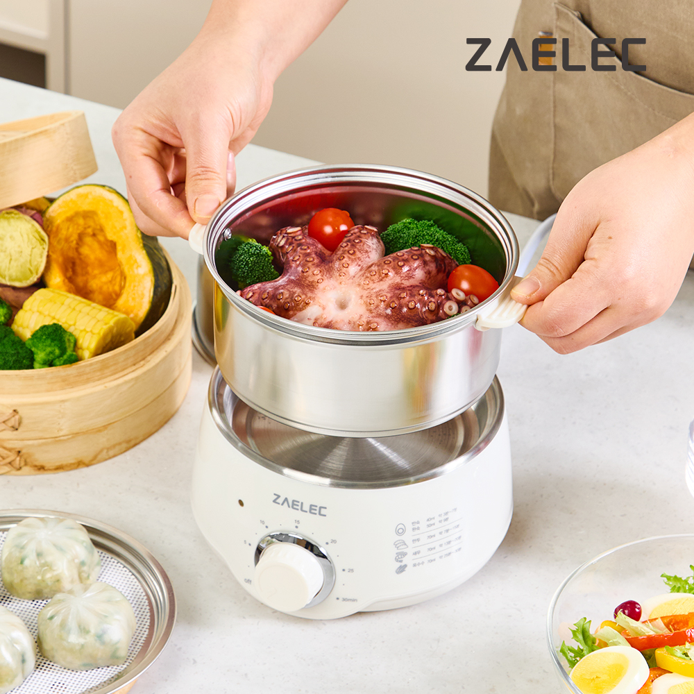 자일렉 올스텐 계란찜기 고구마 만두 호빵 찜기 계란삶는기계 2단