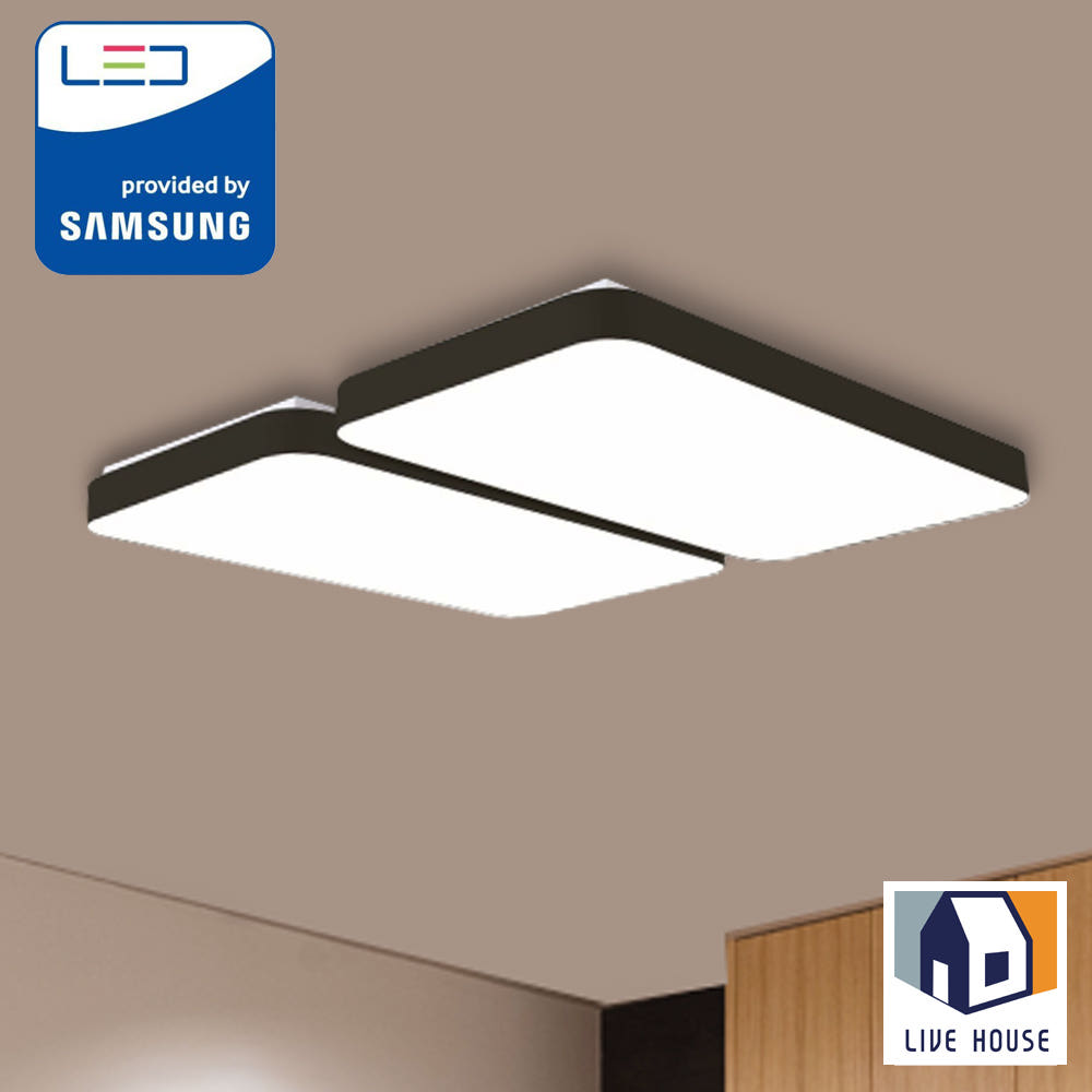 LED 거실 조명 안방 천장등 시스템 방등 거실 4등 120w 블랙 - 상품 이미지