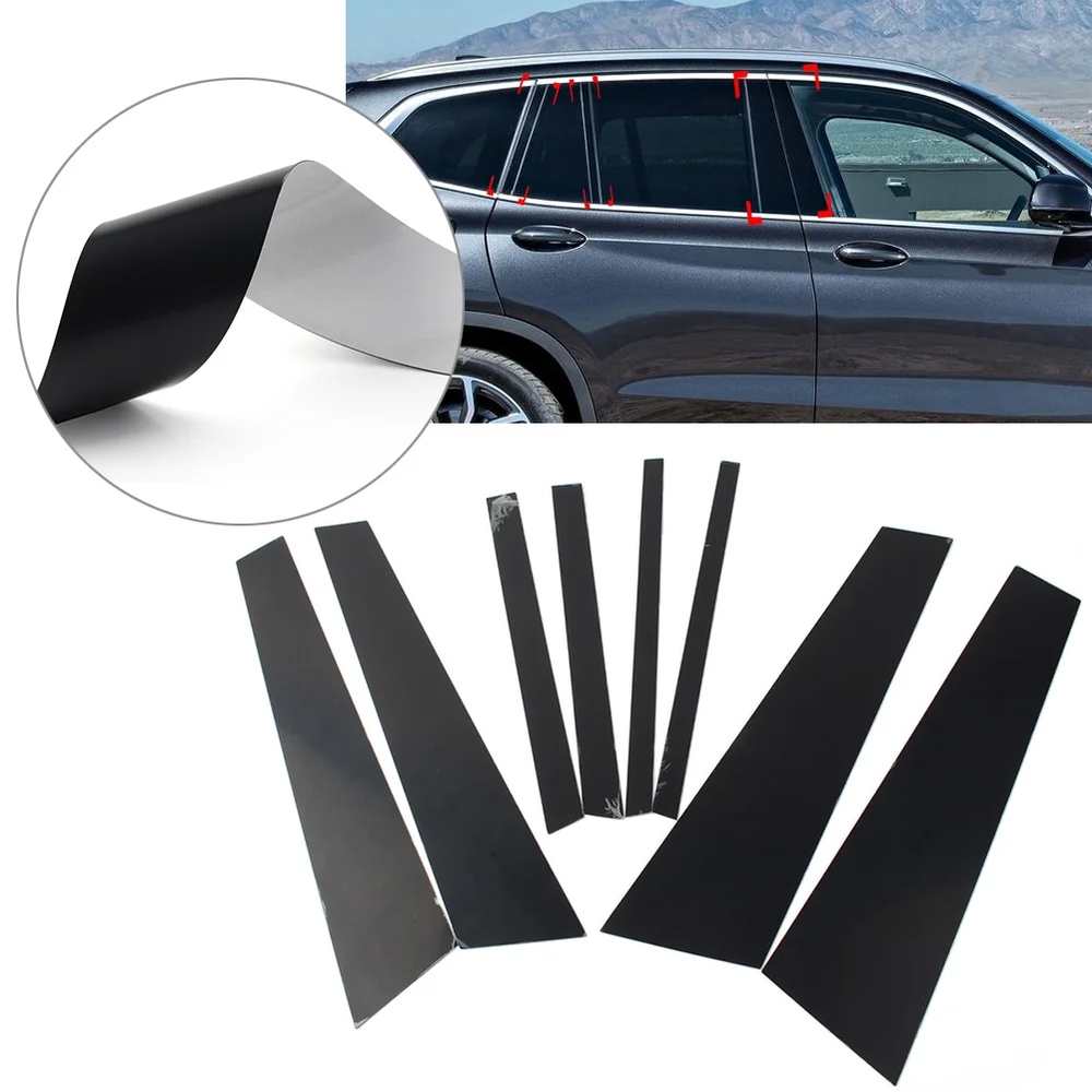 도어 창 기둥 포스트 트림 장식 광택 블랙 BMW X3 G01 2019 2020 2021 8 개 : 도마mall