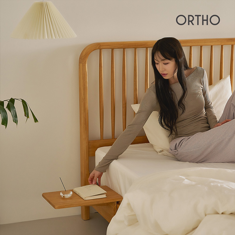올쏘 진저 아카시아 원목 침대 프레임 Q 브라운 - 상세 이미지 5