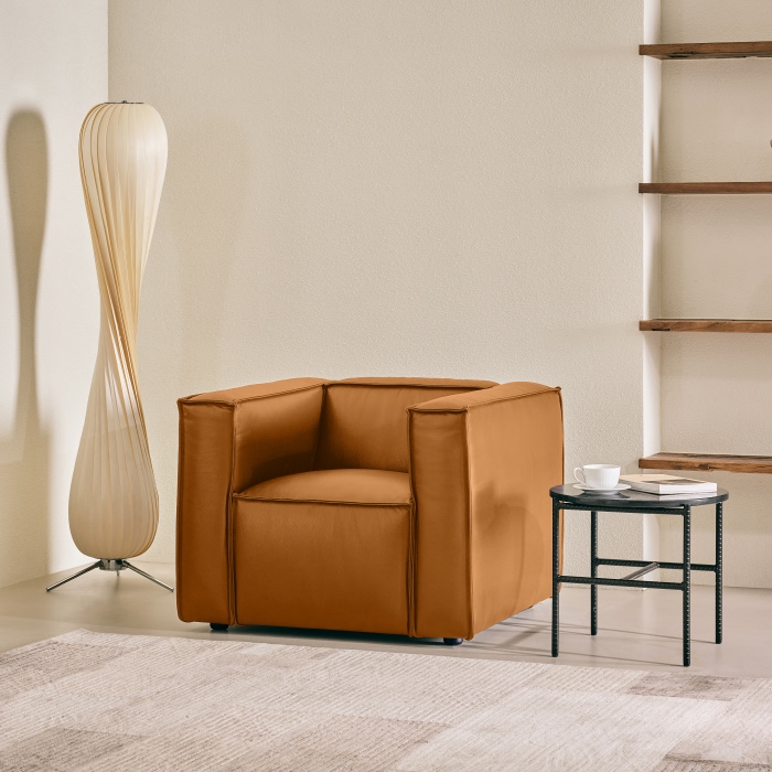 [에싸] 쿠보 1인 토그 소가죽 소파