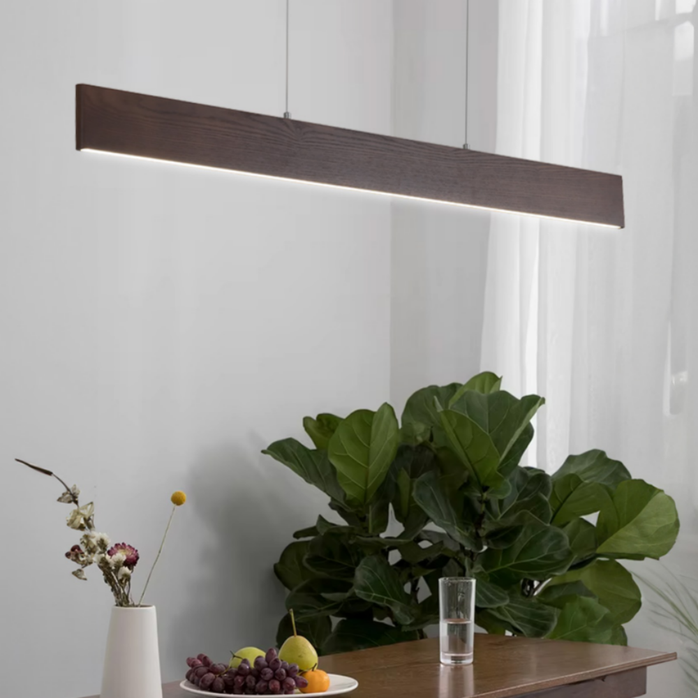 슬림라인 월넛 원목 펜던트조명 1200 LED 30W 리니어 주방등 - 상세 이미지 2