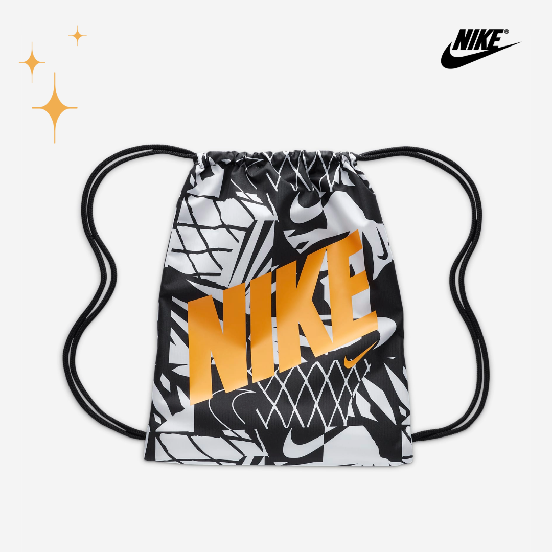 [N배송] 나이키 키즈 신발주머니 초등학교 유치원 실내화 가방 짐색 학원 보조 가방 멀티블랙