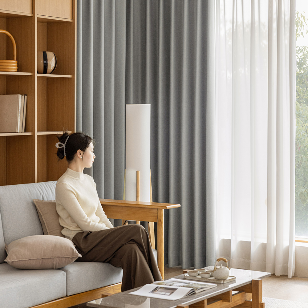 바자르 벨로 풀달 솔리드 안방 거실 방한 방풍 아일렛 100% 암막커튼 140x235