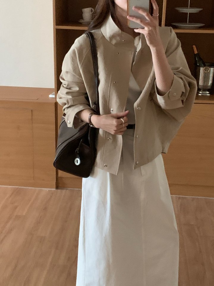 (당일일부)봄신상 탄탄 코튼 뮤어 하이넥 점퍼 똑딱단추 여성 오버박시 나그랑 블루종 자켓(86237) 상세 이미지 33