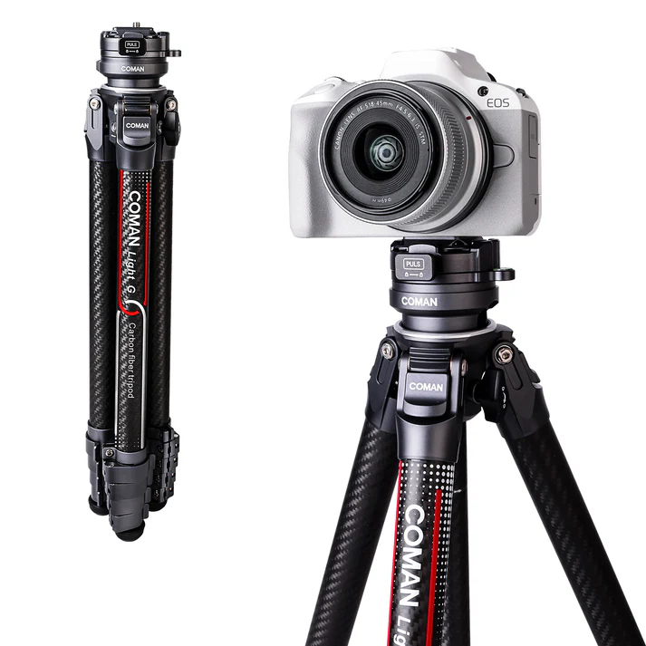 카본 삼각대 여행용 코만 라이트G 카메라 DSLR 가벼운 4단 삼각대 볼헤드포함 - 상세 이미지 2